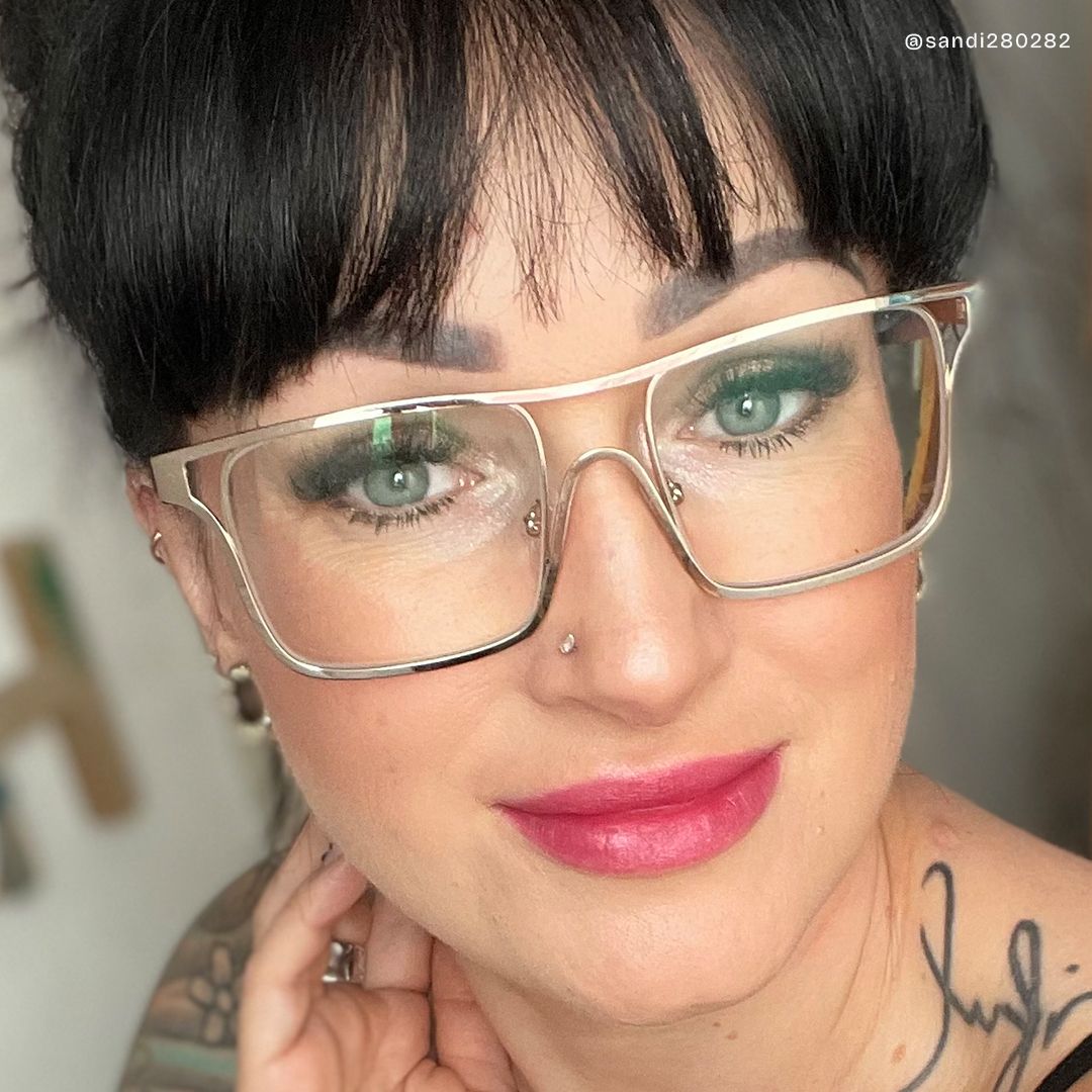 Nova Gold Rechteckig Metall Brille5