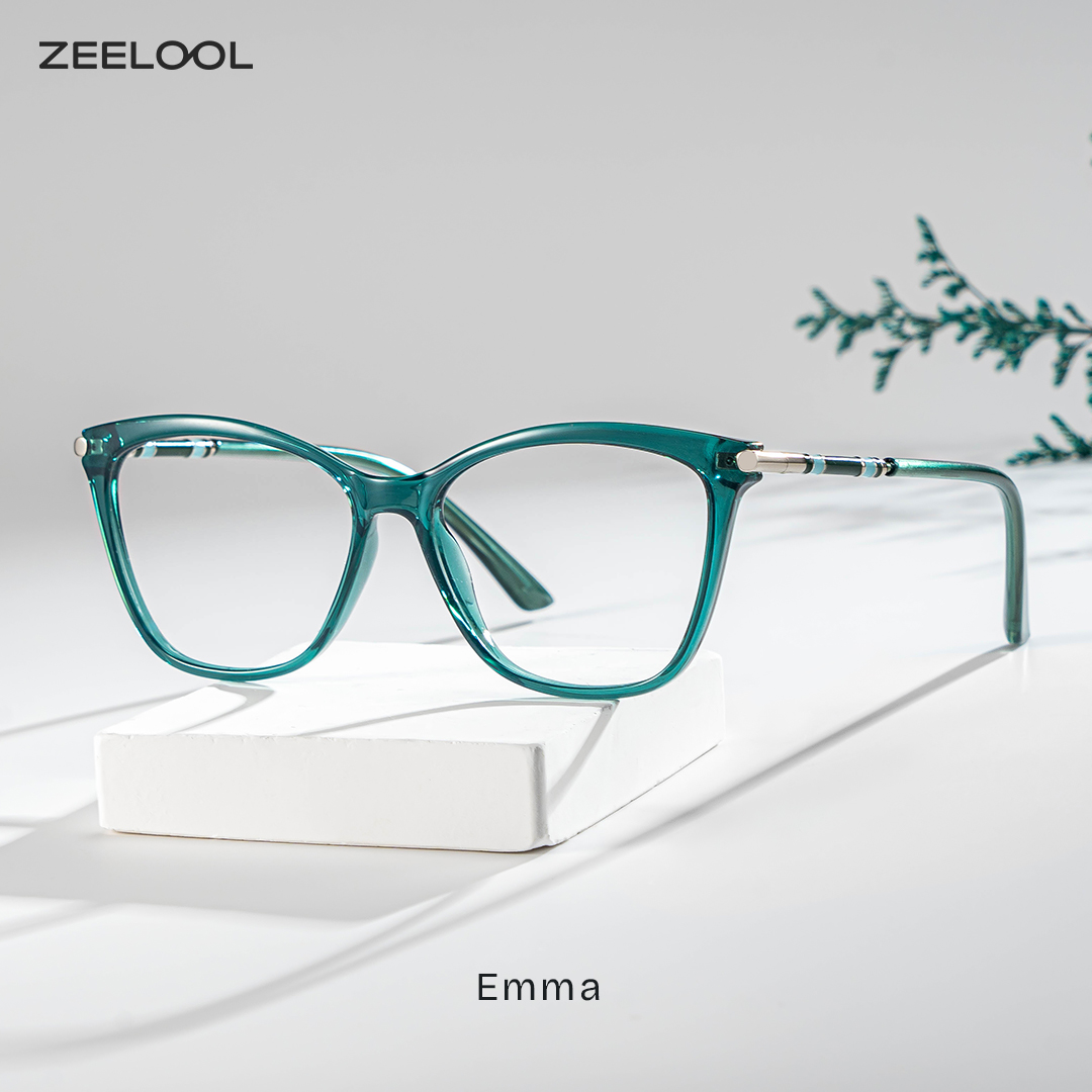 Emma Grün Quadratisch Brille1