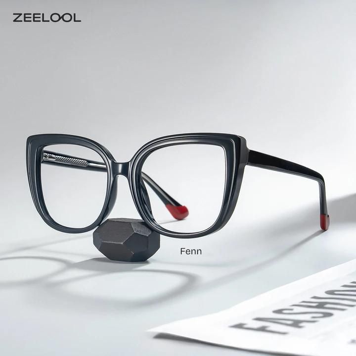Fenn Schwarz Cateye Brille