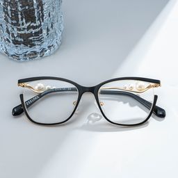 Aria Schwarz Schmetterling Brille0