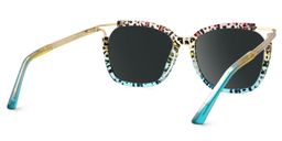 Sidibe Blau-Leo Quadratisch Sonnenbrille3