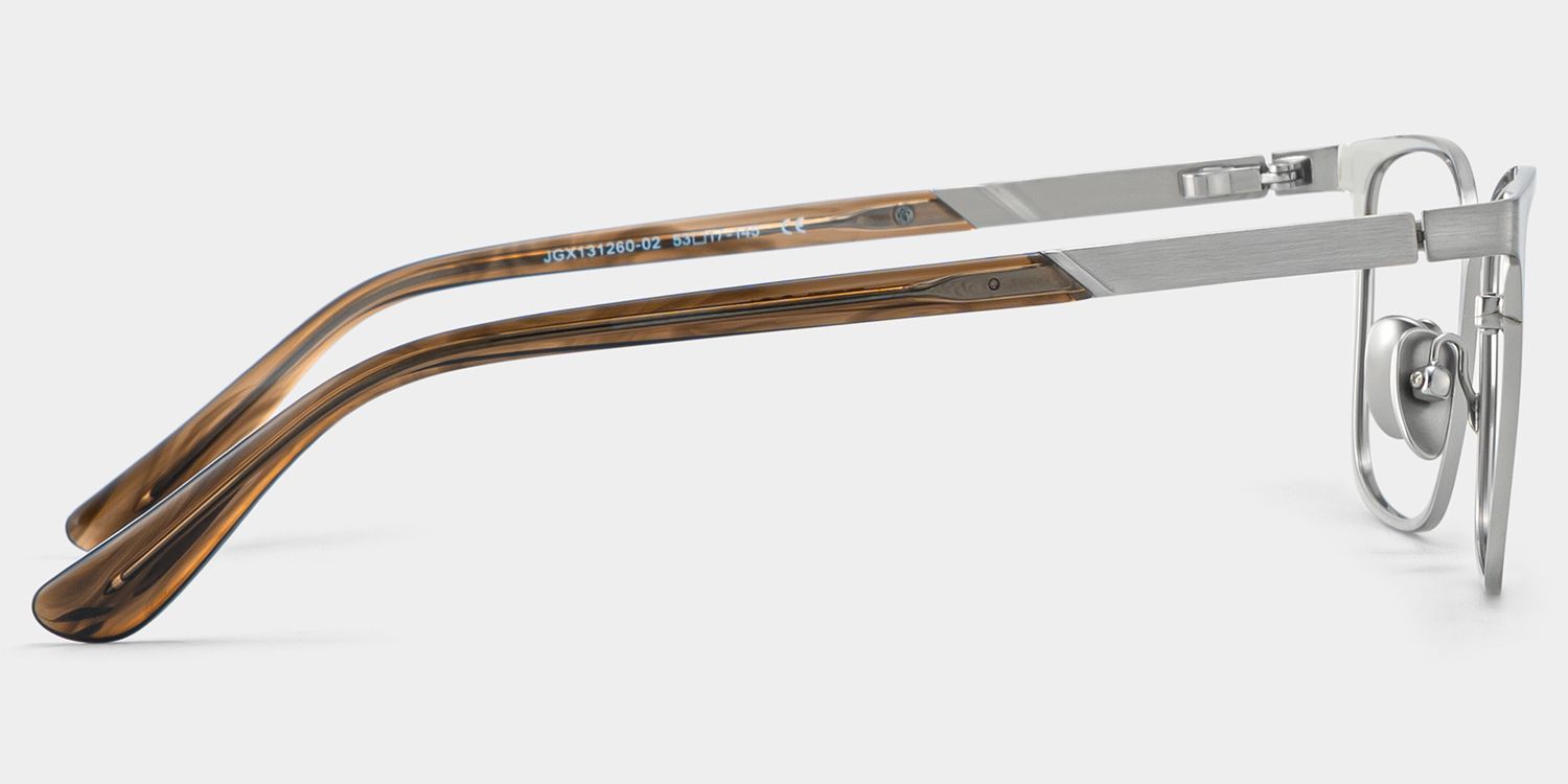 Aubrey Silber Rechteckig Brille5