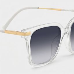Jacqui Klar Rechteckig Sonnenbrille4