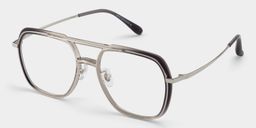 Ella Schwarz-Grau Pilot Brille4