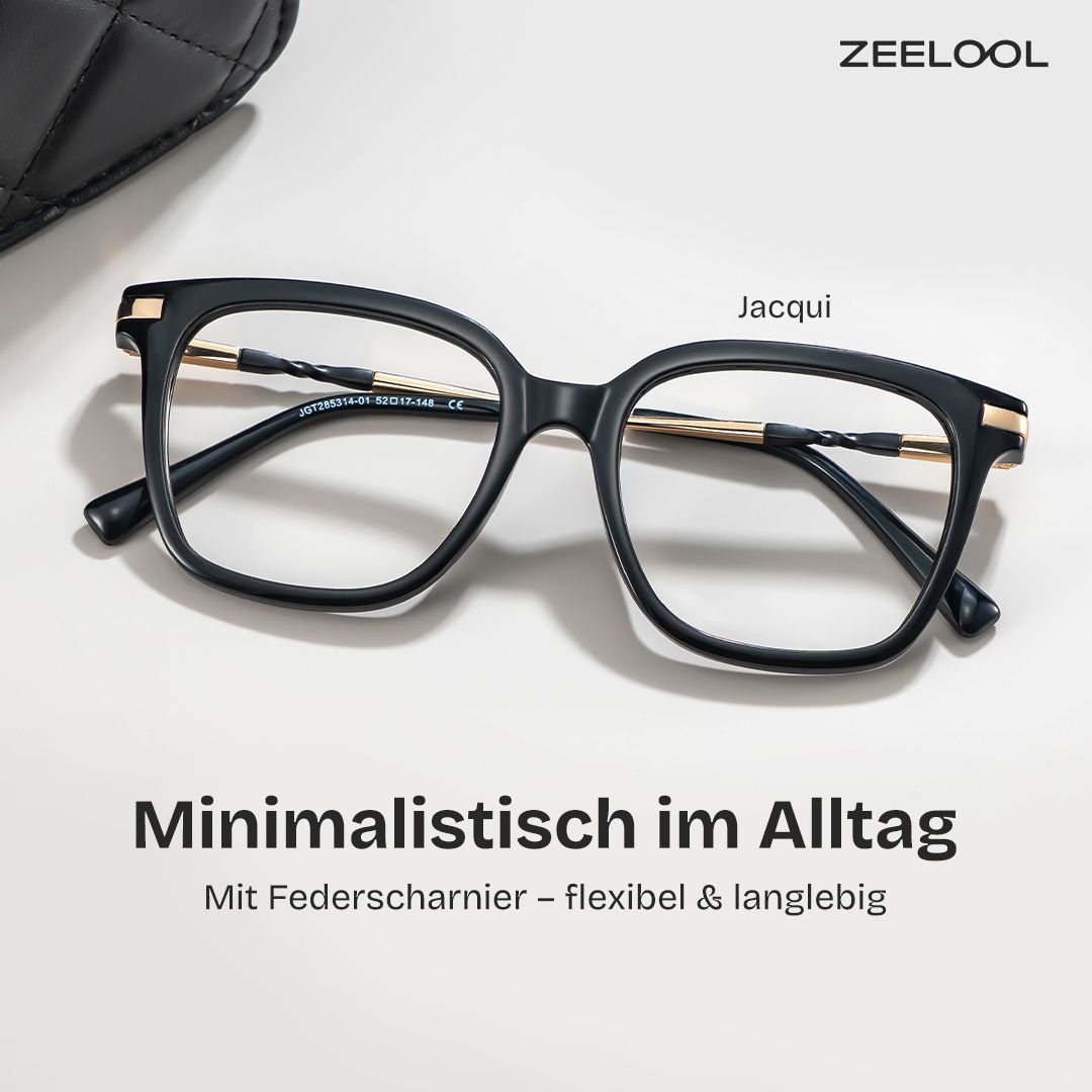 Jacqui Schwarz Quadratisch Brille0
