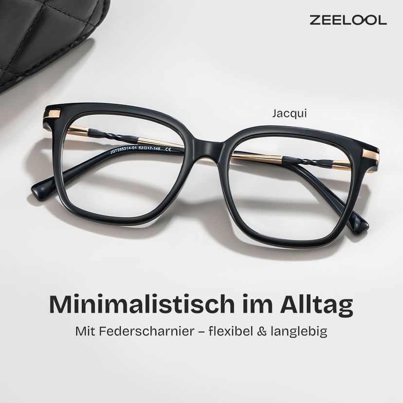 Jacqui Schwarz Quadratisch Brille