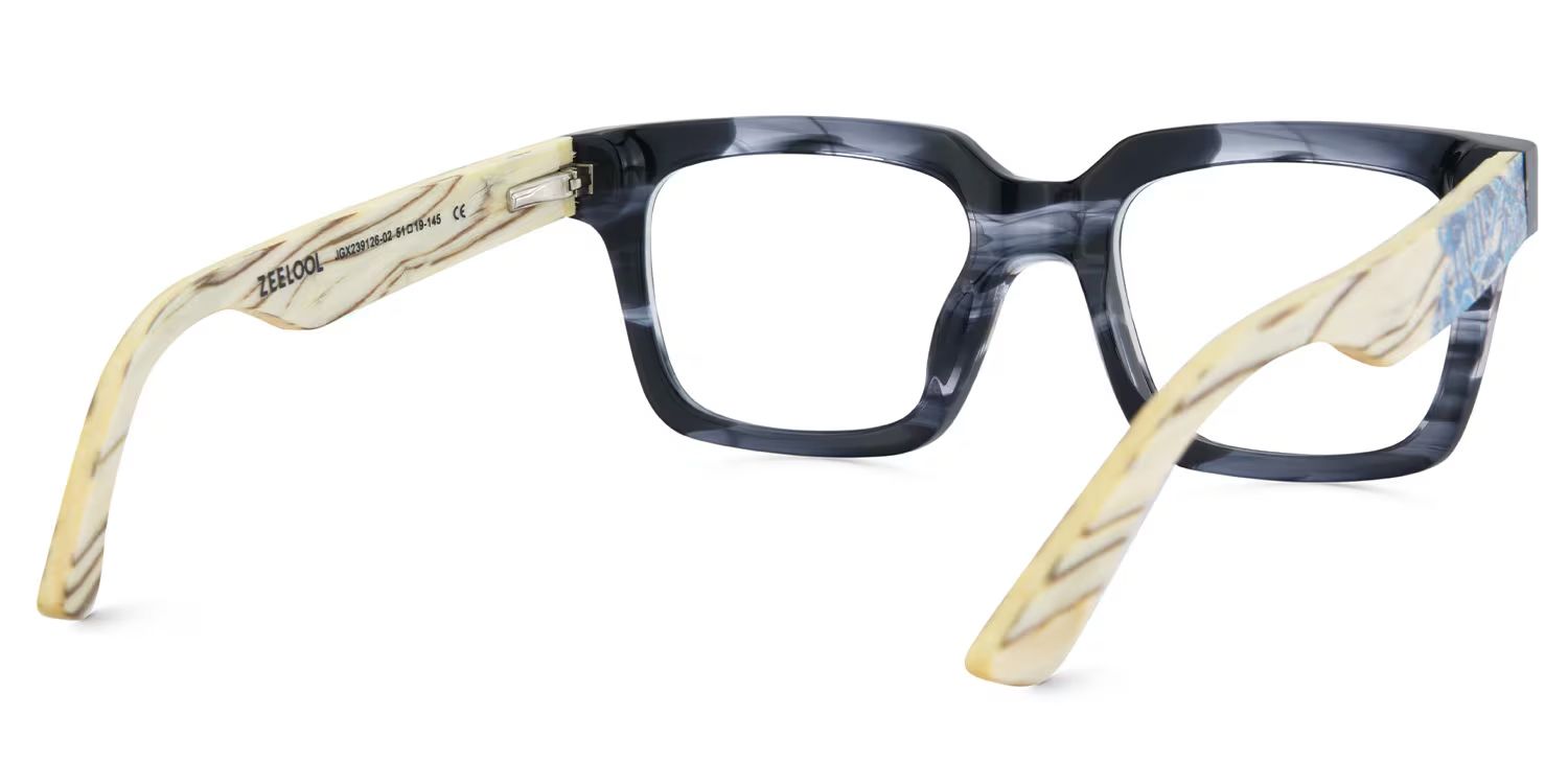 Rangel Grau Rechteckig Gemischte-Materialien Brille3