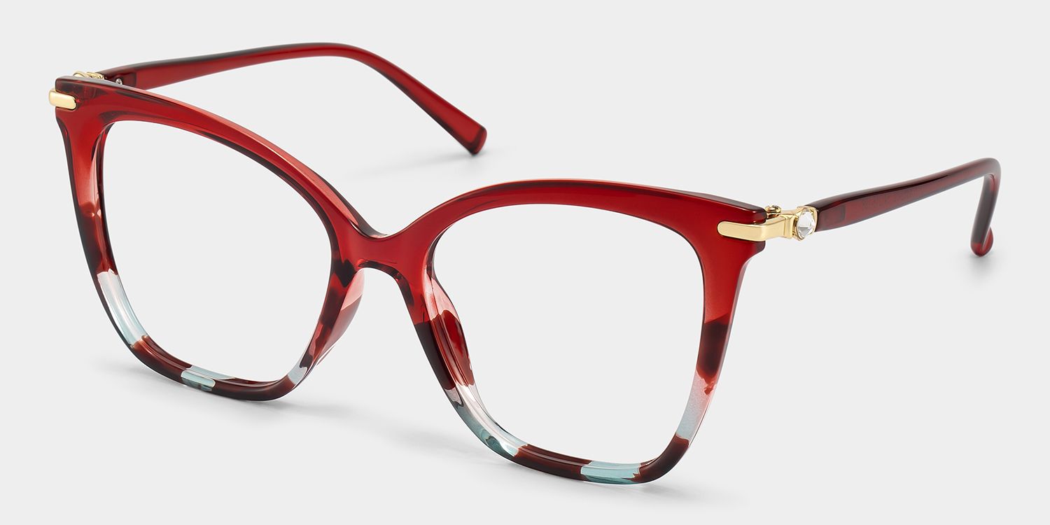 Lamar Rot Schmetterling Brille4