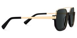 Oromiya Schwarz-Gold Pilot Brille2