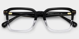 Vickerie Schwarz-Klar Rechteckig Brille2