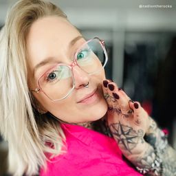 Payton Rosa-Blau Geometrisch Brille6