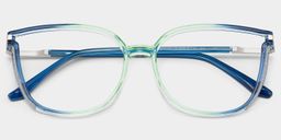 Walden Blau-Grün Quadratisch Brille1
