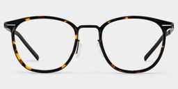 Leonie Tortoise Rund Brille2