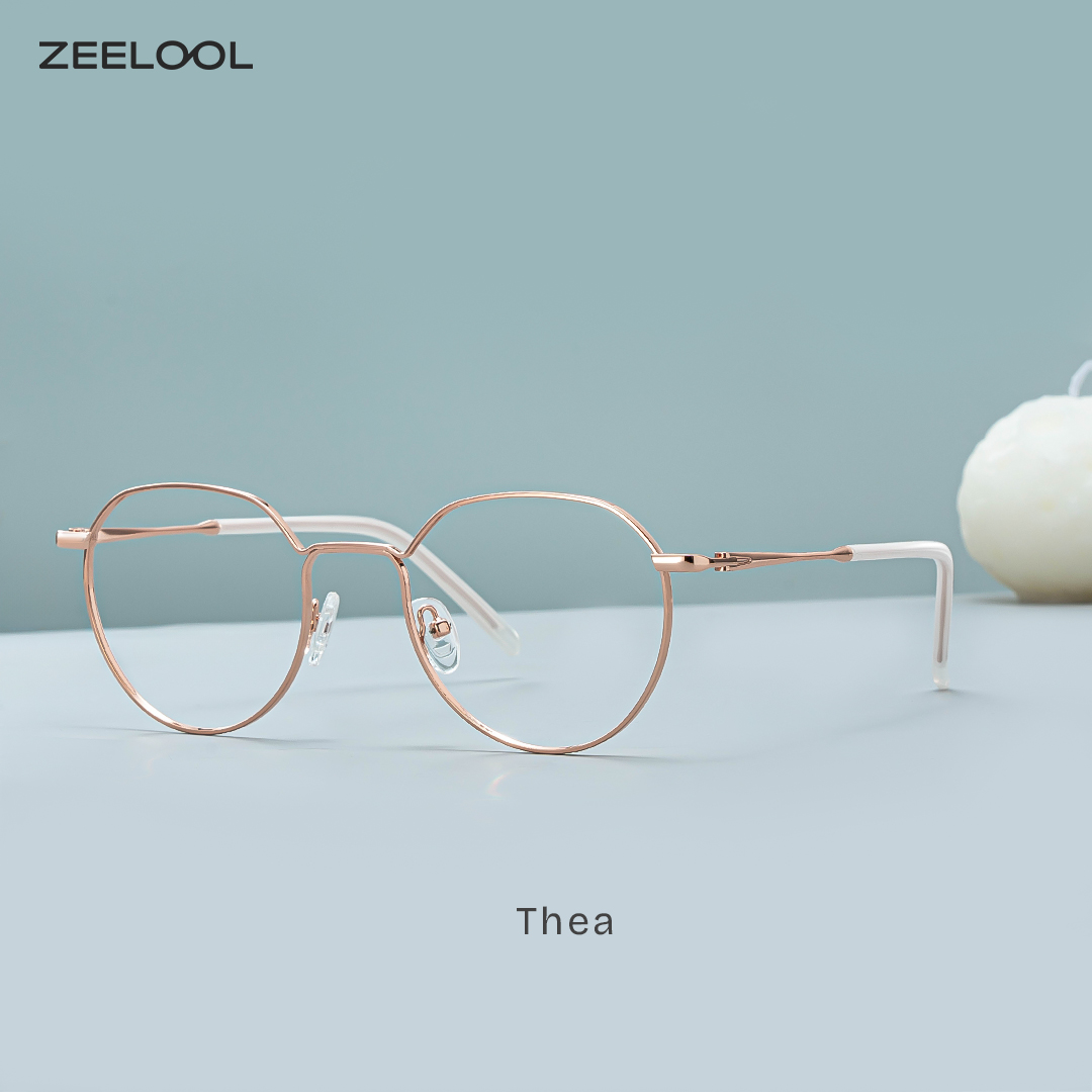 Thea Gold Geometrisch Brille