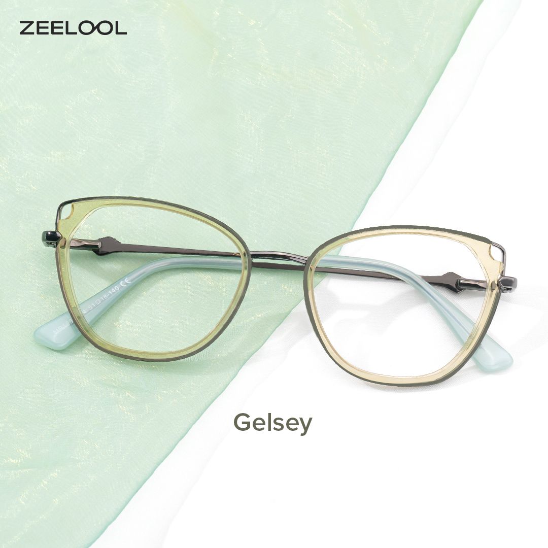 Gelsey Gelb Cateye Brille0