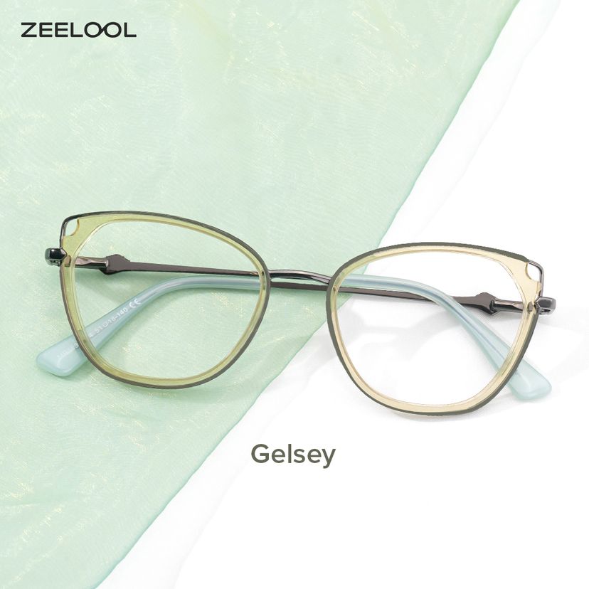 Gelsey Gelb Cateye Brille
