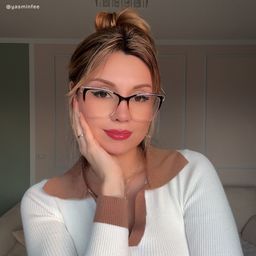 Matia Schwarz-Braun Quadratisch Brille6