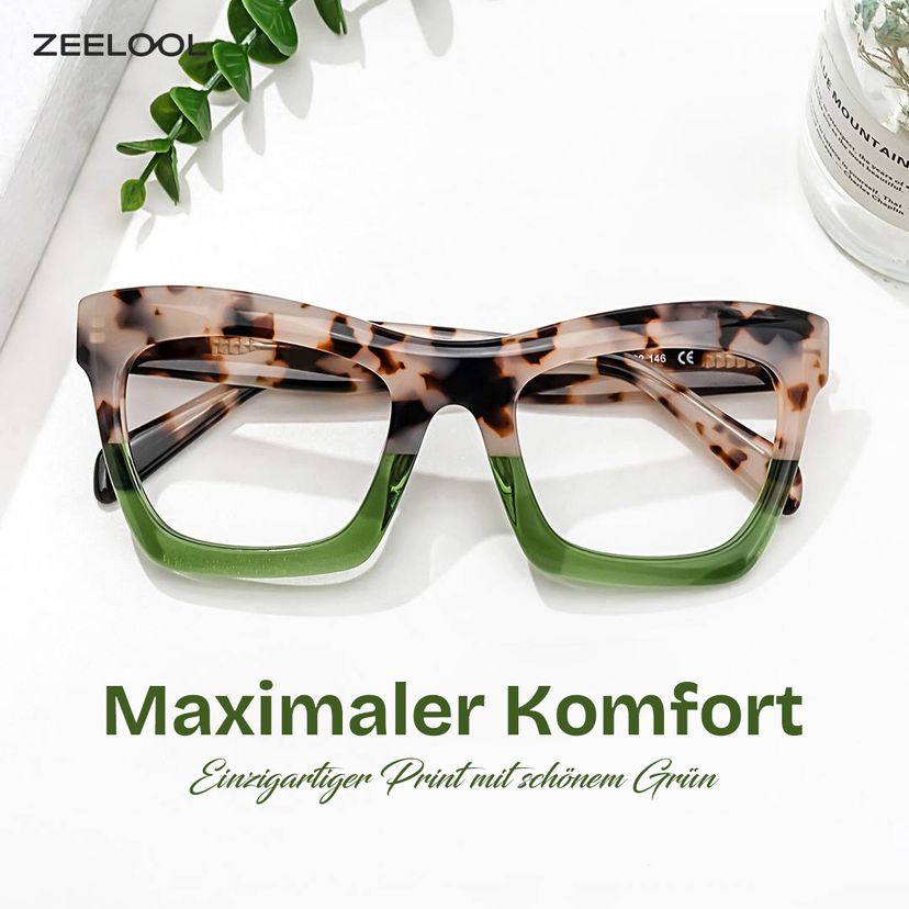 Benitez Grün-Tortoise Quadratisch Brille