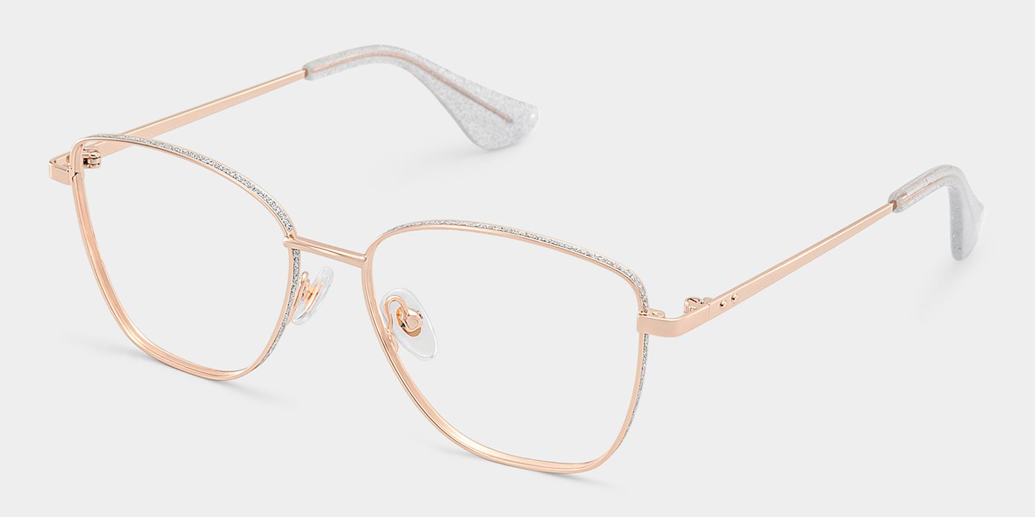 Skyler Rosa-Gold Schmetterling Brille4