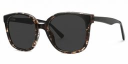 Siner Schwarz-Tortoise Quadratisch Brille2