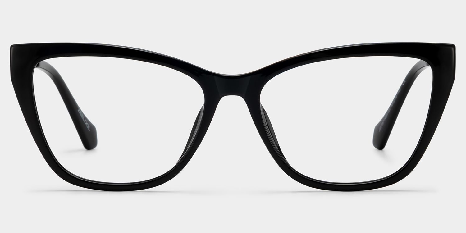 Celeste Schwarz Cateye Brille2