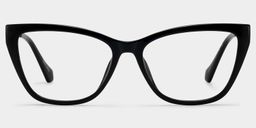 Celeste Schwarz Cateye Brille2