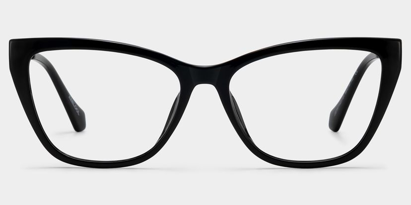 Celeste Schwarz Cateye Brille