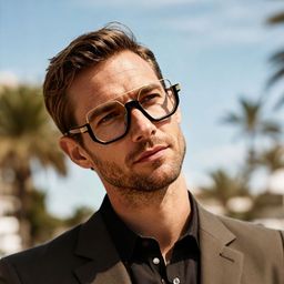 Oromiya Schwarz-Gold Pilot Brille8