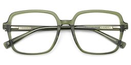 Ember Grün Quadratisch Brille3