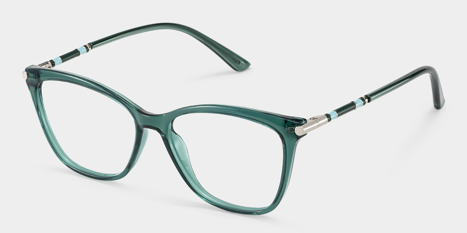 Emma Grün Quadratisch Brille4