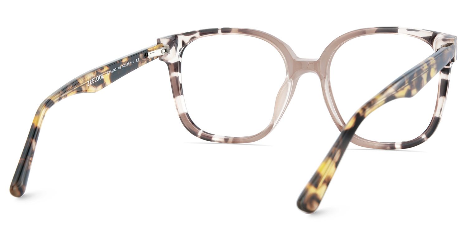 Siner Khaki-Tortoise Quadratisch Brille5