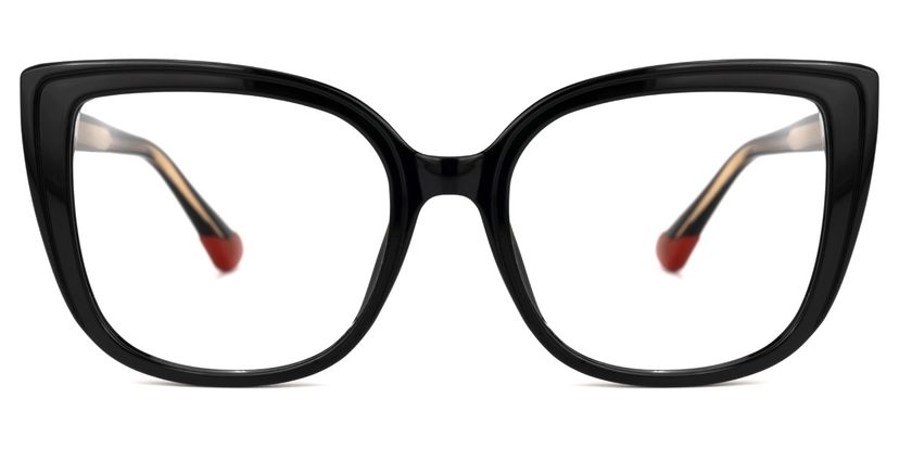 Fenn Schwarz Cateye Brille