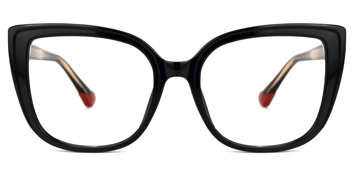 Fenn Schwarz Cateye Brille2