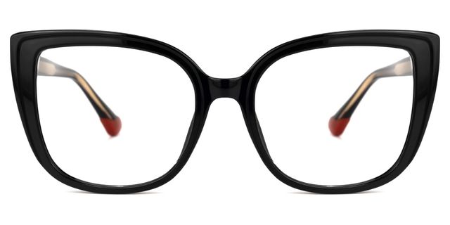 Fenn Schwarz Cateye Brille