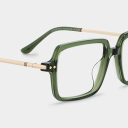Asher Grün Rechteckig Brille5