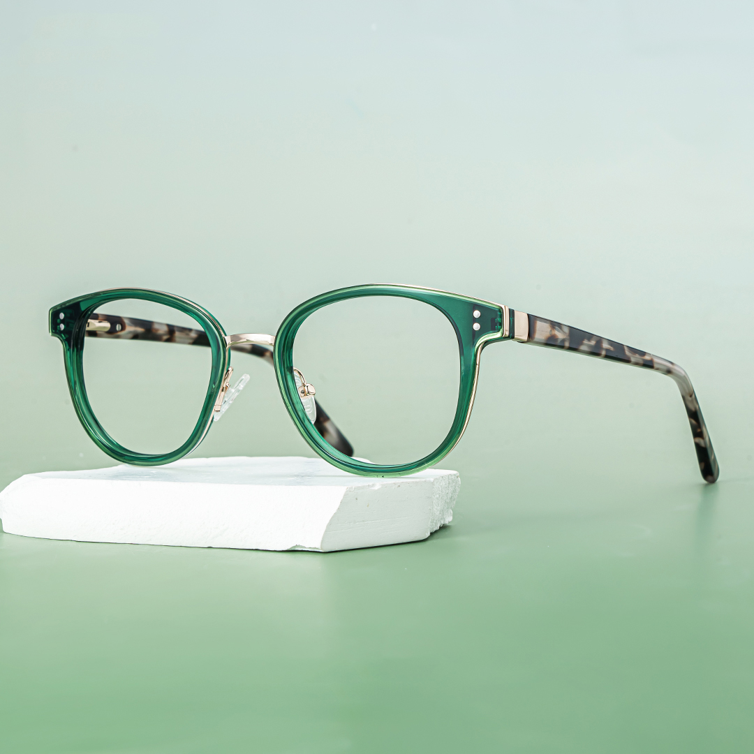 Matthew Grün Rund Brille0