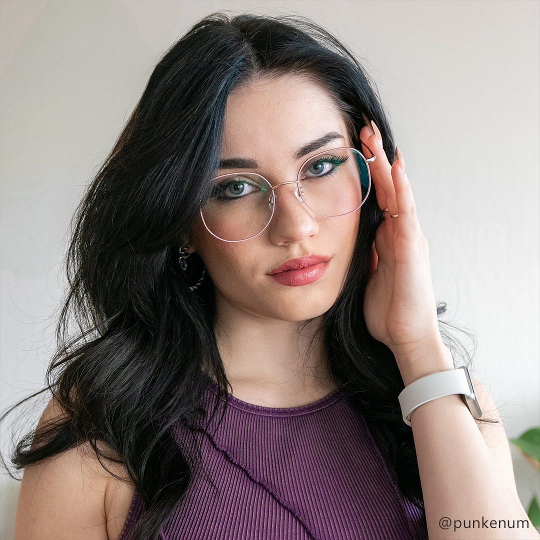 ZEELOOL Qusay Rosa Rund Brille