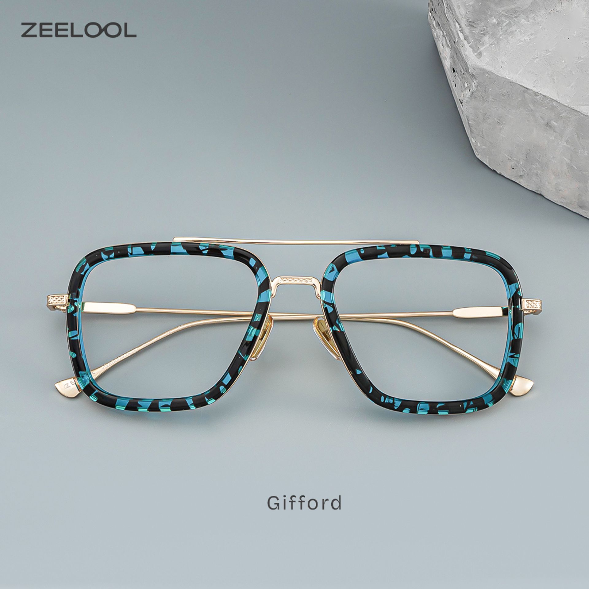 Gifford Blau Pilot  Gemischte-Materialien Brille1