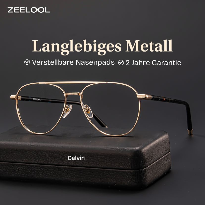 Calvin Gold Pilot Brille