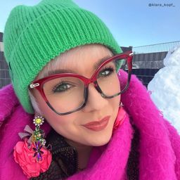 Lamar Rot Schmetterling Brille8
