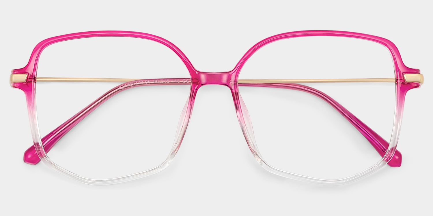 Payton Dunkelrosa Geometrisch Brille1