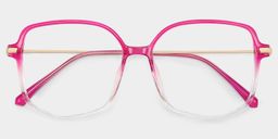 Payton Dunkelrosa Geometrisch Brille1
