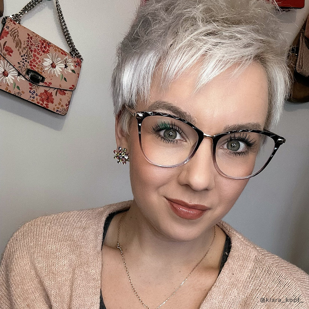 Vaughan Dunkellila Cateye Brille6