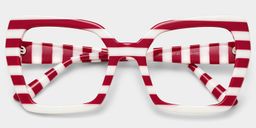 Pavia Weiß-Rot Schmetterling Brille2