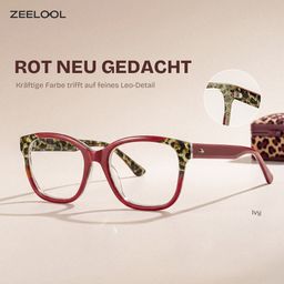 Ivy Rot Quadratisch Brille1