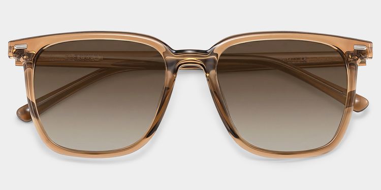 Eliza Braun Quadratisch Brille