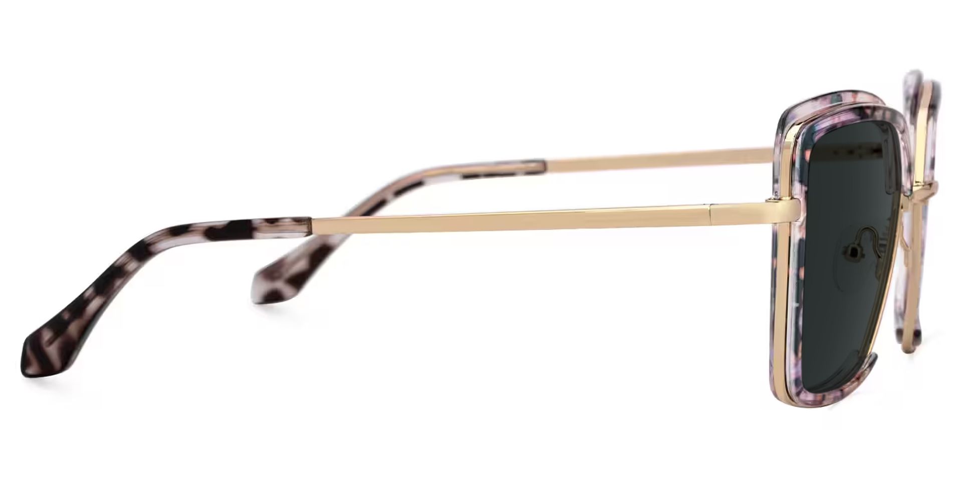 Chris Lila-Blumendruck Geometrisch Gemischte Materialien Brille2