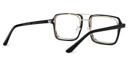 Nellie Schwarz-Gold Pilot Brille3