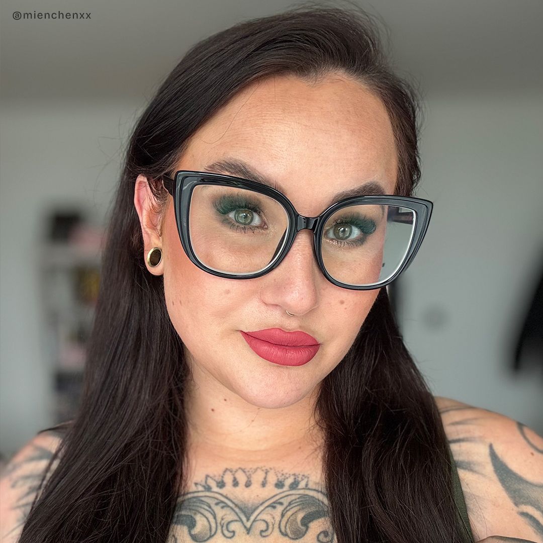 Fenn Schwarz Cateye Brille8