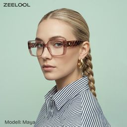 Maya Klarbraun Quadratisch Brille7